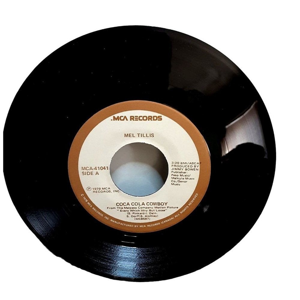 Mel Tillis Coca Cola Cowboy 45 Record MCA 41041 1979 Canada Pressing